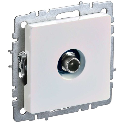 BRITE Розетка TV проходная РТВ10-0-БрЖ жемчуг IEK BR-A10-P-K36, купить в Минске по самой низкой цене