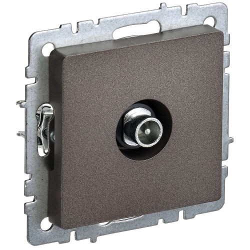 BRITE Розетка TV проходная РТВ10-0-БрТБ темная бронза IEK BR-A10-P-K45, купить в Минске по самой низкой цене