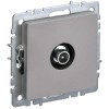 BRITE Розетка TV проходная РТВ10-0-БрС сталь IEK BR-A10-P-K46, купить в Минске по самой низкой цене