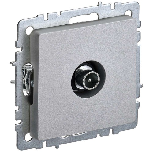 BRITE Розетка TV проходная РТВ10-0-БрА алюминий IEK BR-A10-P-K47, купить в Минске по самой низкой цене