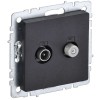 BRITE Розетка двойная TV+SAT РТВ/РСп12-БрЧ черный IEK BR-AF20-O-K02, купить в Минске по самой низкой цене