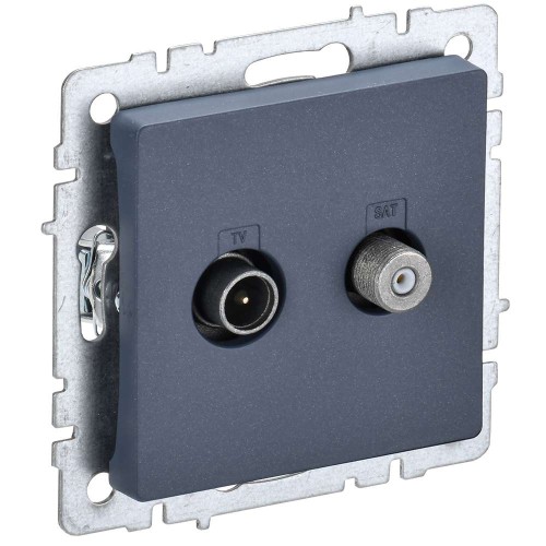 BRITE Розетка двойная TV+SAT РТВ/РСп12-БрМ маренго IEK BR-AF20-O-K35, купить в Минске по самой низкой цене