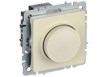 BRITE Светорегулятор поворотно-нажимной 600Вт СС10-1-0-БрКр бежевый IEK BR-D20-0600-K10