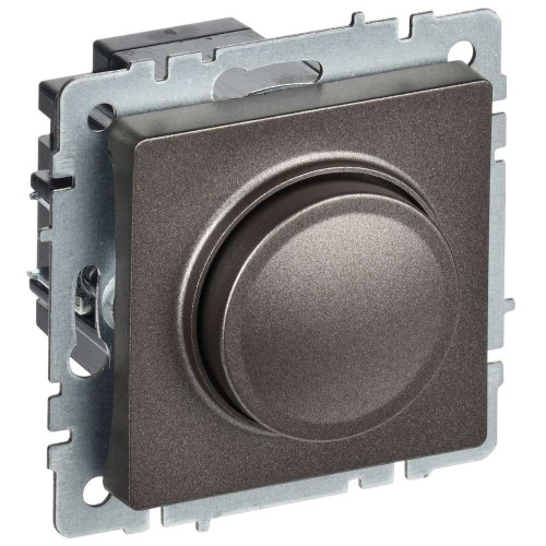 BRITE Светорегулятор поворотно-нажимной 600Вт СС10-1-0-БрТБ темная бронза IEK BR-D20-0600-K45, купить в Минске по самой низкой цене