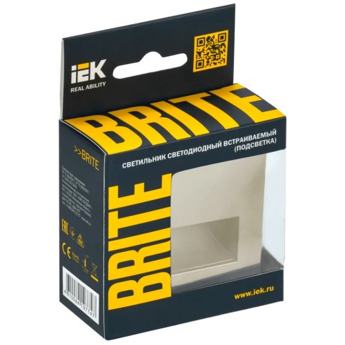 Встраиваемая светодиодная подсветка IEK Brite ПЛ20-БрКр бежевая BR-FL20-K10, купить в Минске по самой низкой цене