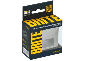 Встраиваемая светодиодная подсветка IEK Brite ПЛ20-БрШ шампань BR-FL20-K37