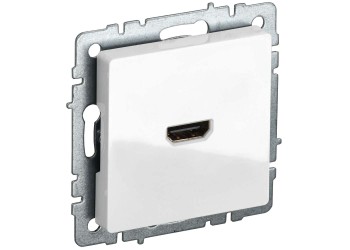 BRITE Розетка HDMI РHDMI-0-БрБ белый IEK BR-H10-K01