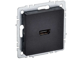 BRITE Розетка HDMI РHDMI-0-БрЧ черный IEK BR-H10-K02