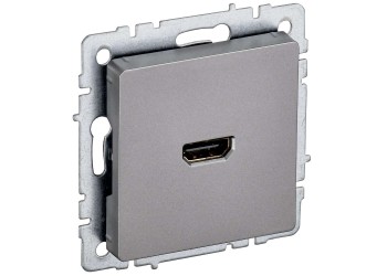 BRITE Розетка HDMI РHDMI-0-БрС сталь IEK BR-H10-K46