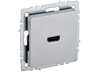 BRITE Розетка HDMI РHDMI-0-БрА алюминий IEK BR-H10-K47