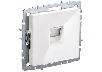 BRITE Розетка компьютерная RJ45 кат.5E РК10-БрБ белый BR-K10-1-K01-PRO