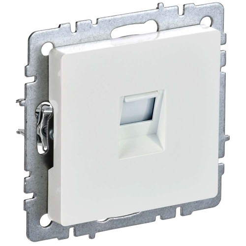 BRITE Розетка компьютерная RJ45 кат.5E РК10-БрЖ жемчуг IEK BR-K10-1-K36, купить в Минске по самой низкой цене