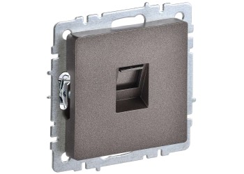 BRITE Розетка компьютерная RJ45 кат.5E РК10-БрТБ темная бронза IEK BR-K10-1-K45