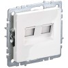BRITE Розетка компьютерная двойная RJ45 кат.6 РК11-2-БрБ белый IEK BR-K20-2-K01, купить в Минске по самой низкой цене