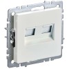BRITE Розетка компьютерная двойная RJ45 кат.6 РК11-2-БрЖ жемчуг IEK BR-K20-2-K36, купить в Минске по самой низкой цене