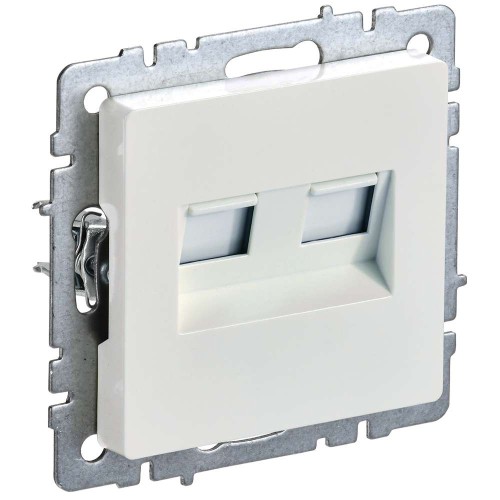 BRITE Розетка двойная RJ11+RJ45 кат.5E РК/Т12-БрЖ жемчуг IEK BR-KT20-O-1-K36, купить в Минске по самой низкой цене