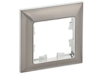BRITE Рамка 1-местная РУ-1-Бр хром/никель IEK BR-M12-12-4-K23