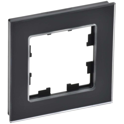BRITE Рамка 1-местная РУ-1-2-Бр стекло черный матовый IEK BR-M12-G-31-K02, купить в Минске по самой низкой цене