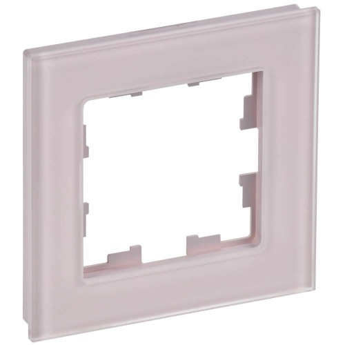 BRITE Рамка 1-местная РУ-1-2-Бр стекло розовый матовый IEK BR-M12-G-31-K14, купить в Минске по самой низкой цене