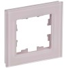 BRITE Рамка 1-местная РУ-1-2-Бр стекло розовый матовый IEK BR-M12-G-31-K14, купить в Минске по самой низкой цене