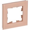 BRITE Рамка 1-местная РУ-1-2-БрП стекло персиковый матовый IEK BR-M12-G-31-K96, купить в Минске по самой низкой цене