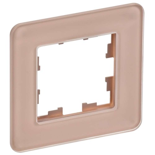 BRITE Рамка 1-местная РУ-1-2-Бр стекло дымчатый RE IEK BR-M12-G-41-K97, купить в Минске по самой низкой цене