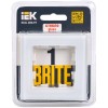 Рамка 1-постовая IEK Brite РУ-1-2-БрБ белая BR-M12-G-K01, купить в Минске по самой низкой цене