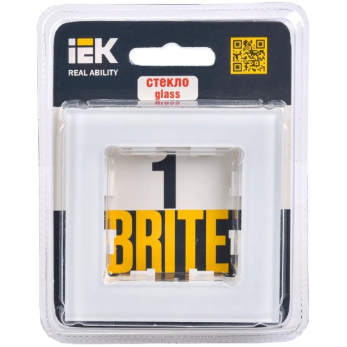 Рамка 1-постовая IEK Brite РУ-1-2-БрБ белая BR-M12-G-K01, купить в Минске по самой низкой цене