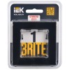 Рамка 1-постовая IEK Brite РУ-1-2-БрЧ черная BR-M12-G-K02, купить в Минске по самой низкой цене