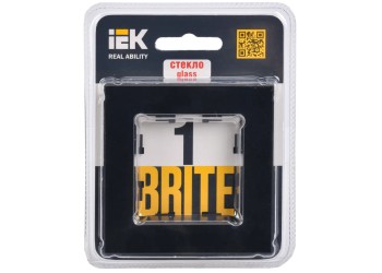 Рамка 1-постовая IEK Brite РУ-1-2-БрЧ черная BR-M12-G-K02