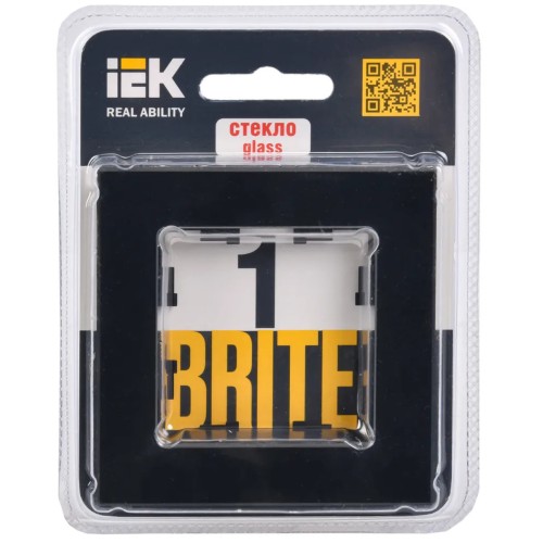 Рамка 1-постовая IEK Brite РУ-1-2-БрЧ черная BR-M12-G-K02, купить в Минске по самой низкой цене
