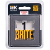 Рамка 1-постовая IEK Brite РУ-1-2-БрСе серая BR-M12-G-K03, купить в Минске по самой низкой цене