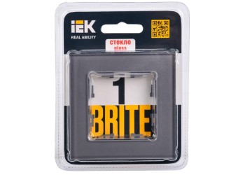 Рамка 1-постовая IEK Brite РУ-1-2-БрСе серая BR-M12-G-K03