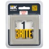 Рамка 1-постовая IEK Brite РУ-1-2-БрД дымчатая BR-M12-G-K30, купить в Минске по самой низкой цене