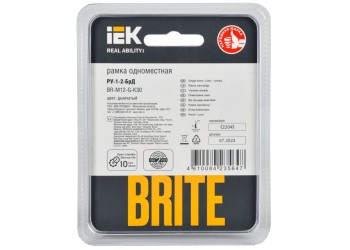 Рамка 1-постовая IEK Brite РУ-1-2-БрТБ темная бронза BR-M12-G-K45