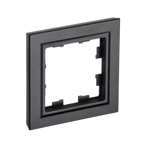 Рамка 1-постовая IEK Brite черная BR-M12-K02, купить в Минске по самой низкой цене