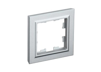 Рамка 1-постовая IEK Brite алюминий BR-M12-K47
