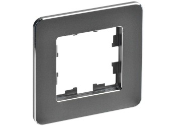 BRITE Рамка 1-местная РУ-1-1-Бр металл титан RE IEK BR-M12-M-01-K48