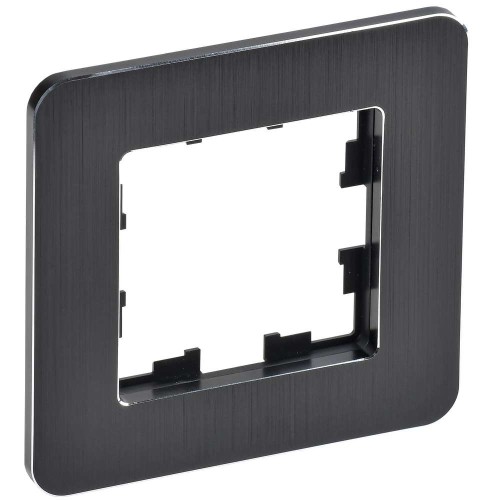 BRITE Рамка 1-местная РУ-1-1-Бр металл черный RE AL IEK BR-M12-M-21-K02, купить в Минске по самой низкой цене