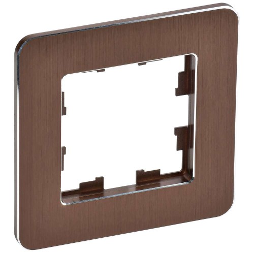BRITE Рамка 1-местная РУ-1-1-Бр металл коричневый RE AL IEK BR-M12-M-21-K30, купить в Минске по самой низкой цене
