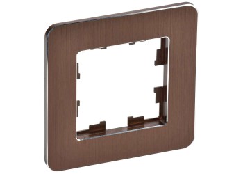 BRITE Рамка 1-местная РУ-1-1-Бр металл коричневый RE AL IEK BR-M12-M-21-K30