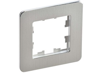 BRITE Рамка 1-местная РУ-1-1-Бр металл алюминий RE AL IEK BR-M12-M-21-K47