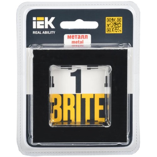 Рамка 1-постовая IEK Brite РУ-1-1-БрЧ черная BR-M12-M-K02, купить в Минске по самой низкой цене