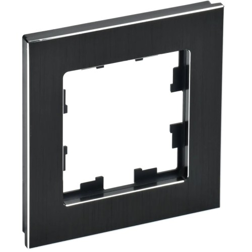 Рамка 1-постовая IEK Brite РУ-1-1-БрЧ черная BR-M12-M-K02, купить в Минске по самой низкой цене