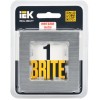 Рамка 1-постовая IEK Brite РУ-1-1-БрА алюминий BR-M12-M-K47, купить в Минске по самой низкой цене