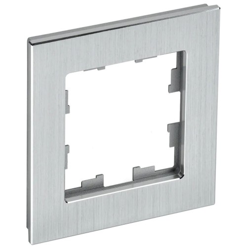 Рамка 1-постовая IEK Brite РУ-1-1-БрА алюминий BR-M12-M-K47, купить в Минске по самой низкой цене