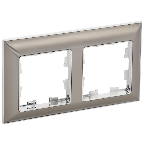 BRITE Рамка 2-местная РУ-2-Бр хром/никель IEK BR-M22-12-4-K23, купить в Минске по самой низкой цене