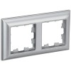BRITE Рамка 2-местная РУ-2-Бр алюминий/алюминий IEK BR-M22-12-K47, купить в Минске по самой низкой цене