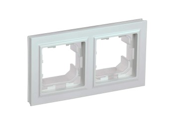 BRITE Рамка 2-местная IP44 РУ-2-БрЖ-44 жемчуг IEK BR-M22-44-K36
