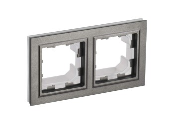 BRITE Рамка 2-местная IP44 РУ-2-БрШ-44 шампань IEK BR-M22-44-K37